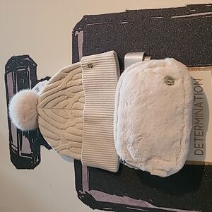 Lululemon Women's Cable-Knit Pom-Pom Beanie and Belt Bag bundle,  NWT